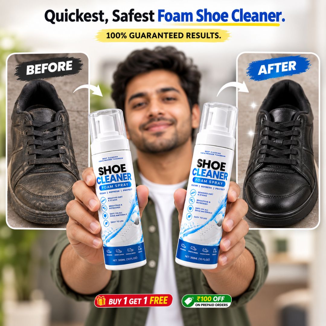 Shoe Cleaner Foam Spray – Instant Deep Cleaning for Sneakers & Shoes ✨ | BUY 1 GET 1 FREE