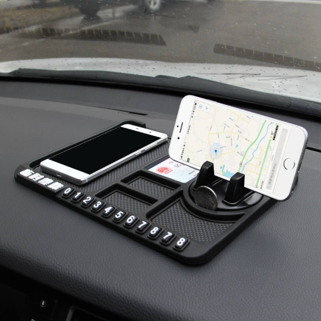 Multi Function Non Slip Anti Skid PVC Pad Mat with Mount Phone Holder Stand