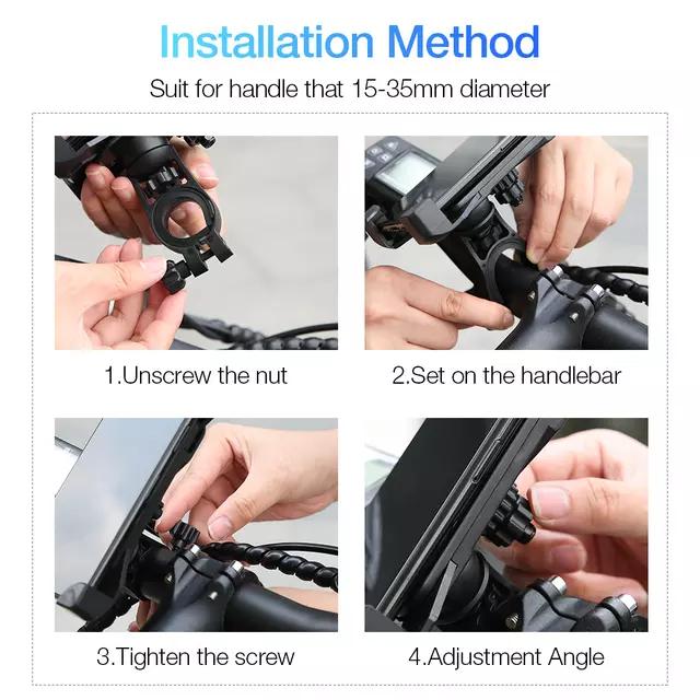 Waterproof 360 Universal Mobile Holder for All Smartphone Bikes Scooter