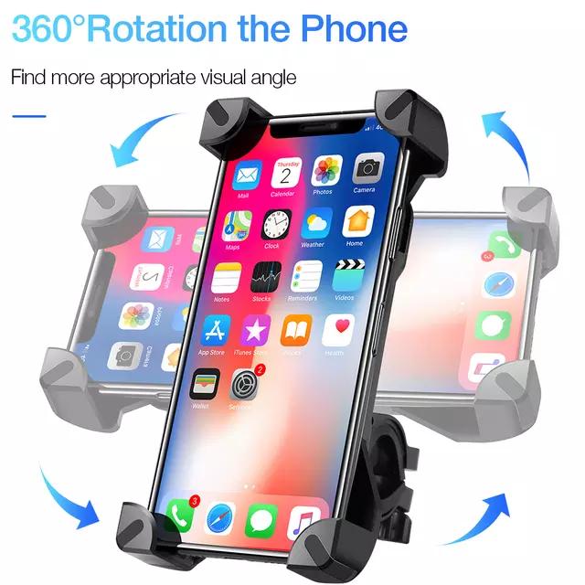 Waterproof 360 Universal Mobile Holder for All Smartphone Bikes Scooter