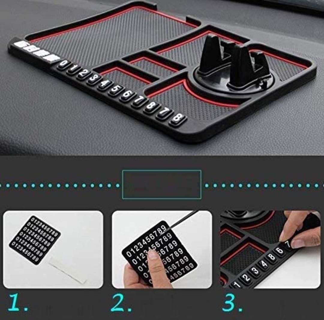 Multi Function Non Slip Anti Skid PVC Pad Mat with Mount Phone Holder Stand